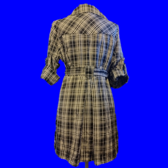 PLAID Short-sleeved Coat - Picture 2 of 8